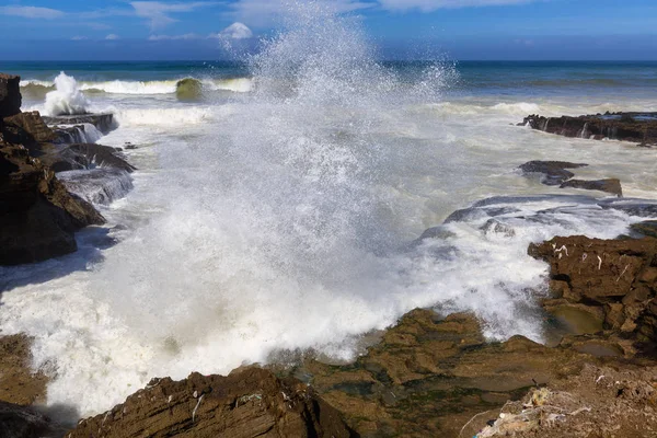 Stormy Atlantic coast near Rabat-Sale, Marocco — Foto Stock