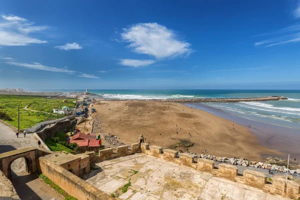 Pohled z pevnosti Medina v Rabatu, Maroko — Stock fotografie