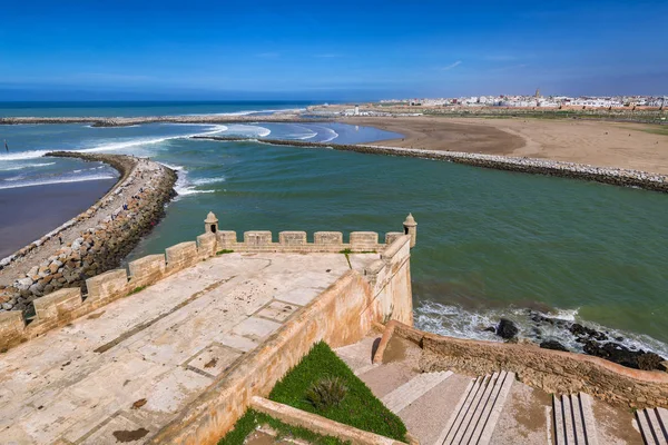 Uitzicht vanaf het fort van de Medina in Rabat, Marokko — Stockfoto