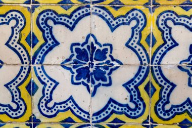 Geleneksel seramik levhalar Azulejos Lizbon