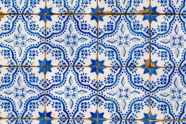 Παραδοσιακά κεραμικά πλακάκια Azulejos σε Λισαβόνα — Φωτογραφία Αρχείου