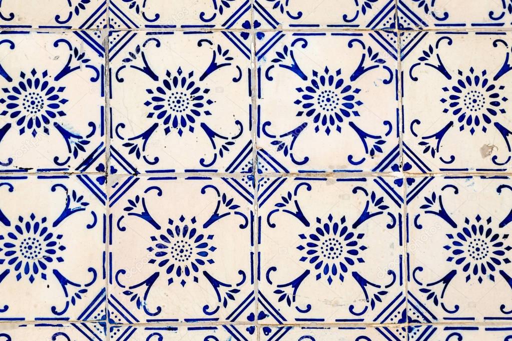 Traditional ceramic tiles Azulejos in Lisbon