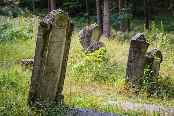 Gamla övergivna judiska kyrkogården — Stockfoto