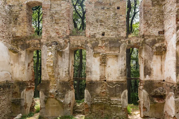 Ruinas del monasterio Katarinka por encima de la aldea de Dechtice, Slov — Foto de Stock
