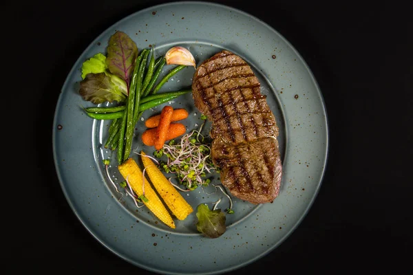 Sebze Izgara sığır eti biftek ile sırlı