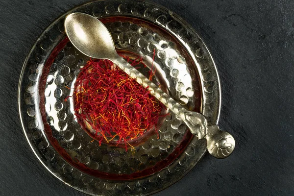 Moroccan saffron is popular in Arabic cuisine. — Stock Photo, Image