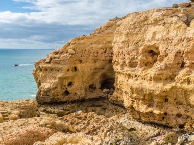 Carvoeiro sahil Sandcastle oluşumu
