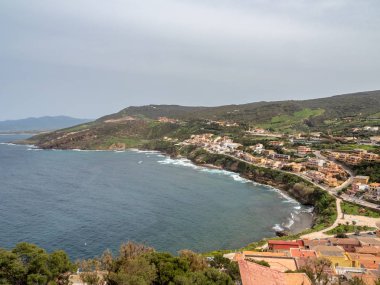 Bir Castelsardo ortamda Kuzey Sardinya