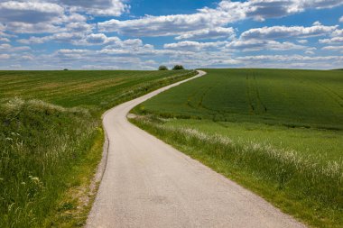 Slovakya 'nın Myjava kenti çevresindeki manzara