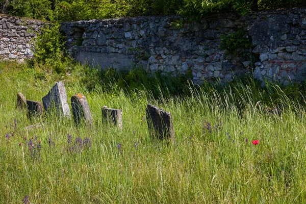 Cementerio Judío Abandonado Muy Antiguo Cerca Del Pueblo Trstin Eslovaquia — Foto de Stock