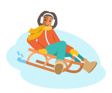 Afrikalı kız halletme düz vektör çizim