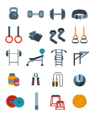 Halter düz vector Icons set