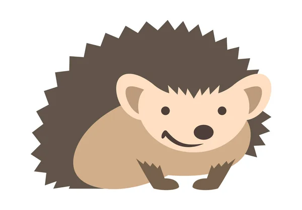 Bonito sorrindo ouriço crianças desenho animado ilustração — Vetor de Stock