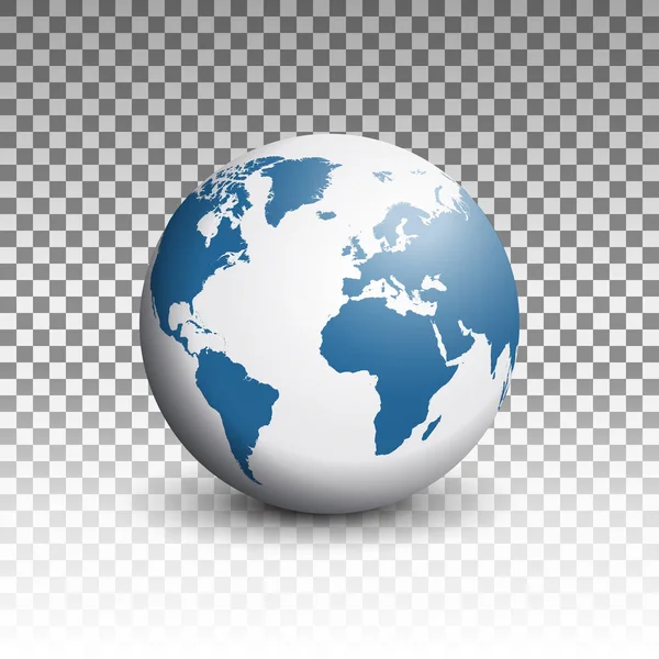 Globe monde designe transparent — Image vectorielle