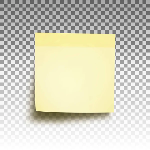 Postit yapışkan not sarı izole vektör