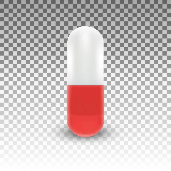Realistic pill capsule vector — Stock Vector