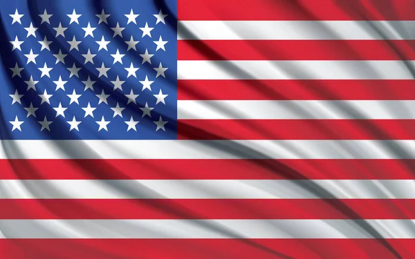 Amerikaanse vlag reëel effect vector — Stockvector