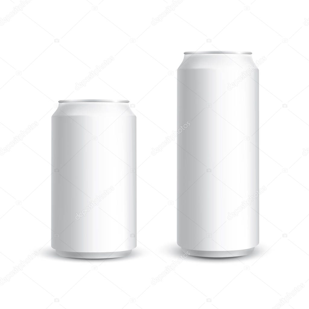 Cans photorealistic vector