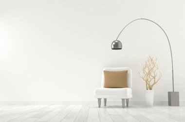 Oturma odası iç tasarım modeli, 3 boyutlu resimleme
