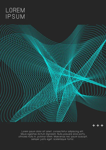 Koyu gri arkaplan partisinde soyut neon mavi grafik tasarımı 