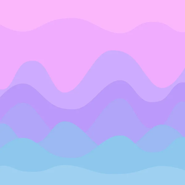 Resumen pastel rosa y azul atardecer curvado fondo — Archivo Imágenes Vectoriales