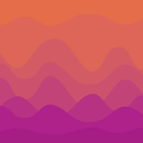 Abstracto naranja y violeta atardecer curvado fondo — Archivo Imágenes Vectoriales