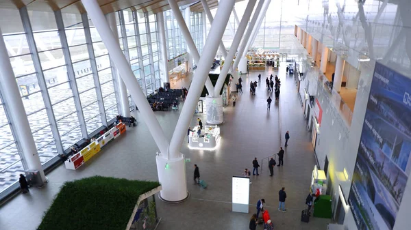 Rostov Don Rússia Janeiro 2020 Dentro Terminal Passageiros Aeroporto Platov — Fotografia de Stock