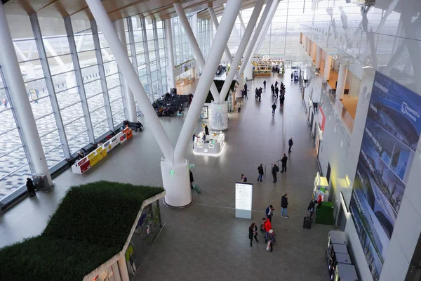 Rostov Don Rusia Enero 2020 Dentro Terminal Pasajeros Del Aeropuerto — Foto de Stock