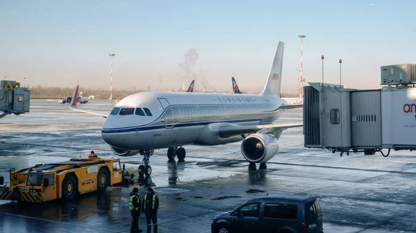 Санкт Петербург Россия Марта 2020 Airbus A320 Аэрофлот Окрашен Старинную — стоковое фото