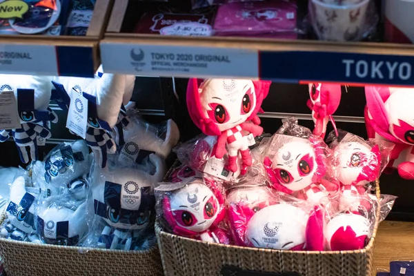 Tokyo Olympics 2020 Official Goods Store Lot Games Mascots Somety — Φωτογραφία Αρχείου