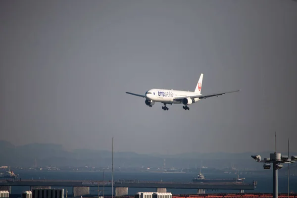 Avión Japan Airlines Jal Con Señal Alianza One World Haneda Imagen De Stock