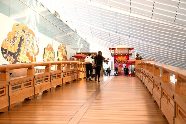Токио Япония Мост Нонбаши Аэропорту Ханэда Уменьшенная Реплика Кипариса Ёсино — стоковое фото