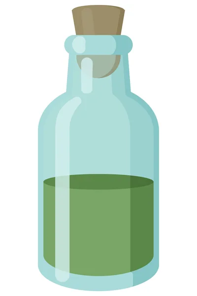 Vector Illustration Pharmacy Bottle Potion Isolated White — Stock Photo, Image
