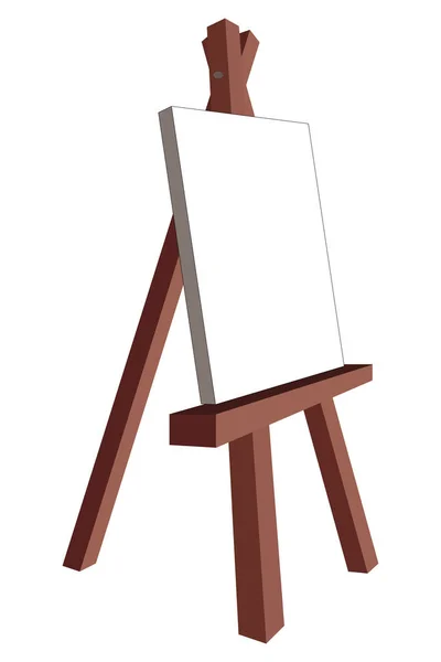 Vector Illustration Easel Painting Canvas Stretcher Isolated White — Stock Photo, Image