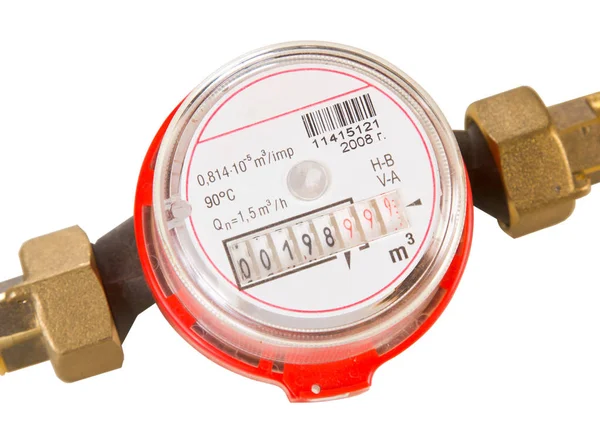 metre su beyaz bir arka plan üzerinde