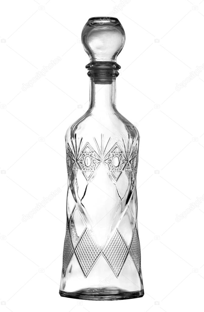 empty glass wine decanter