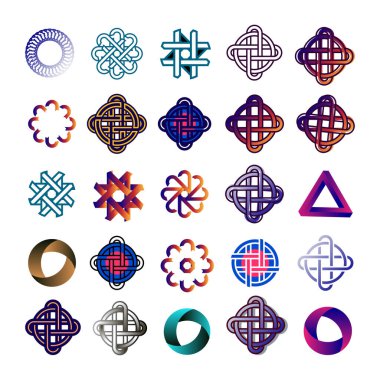 İş logosu. Geometrik - beyaz arkaplanda izole edilmiş - Vektör çizimi, grafik tasarımı düzenlenebilir. İş logosu