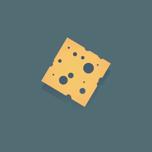 Fatia de queijo vetor ilustração de queijo fundo isolado . — Fotografia de Stock