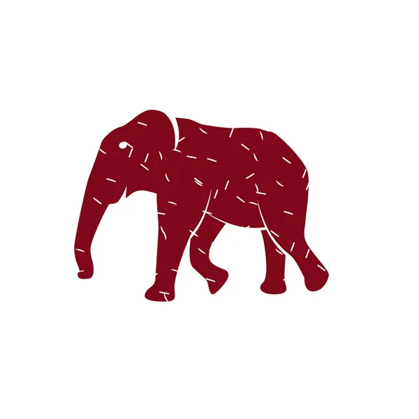 Elefantenlogo Niedlichen Elephants Vector Abbildung Isolierten Hintergrund — Stockvektor