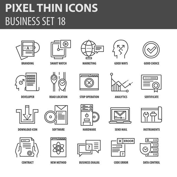 İş için çağdaş ince çizgi Icons set