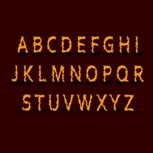 Alfabet z liter, czcionka ilustracja — Wektor stockowy