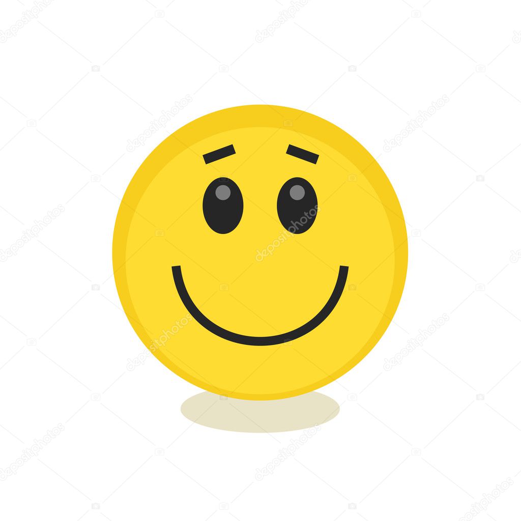 Emoticon. Vector style smile yellow face icon