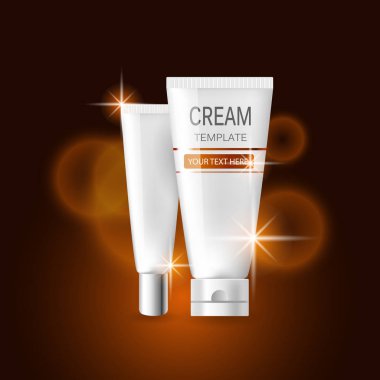 izole mockup boş kozmetik paket koleksiyonu ayarla