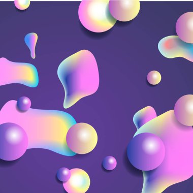 Plastik renkli şekiller. Vektör soyut tasarım