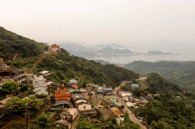 Jiufen Köyü yapı Tayvan güzel sahne