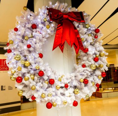 Bangkok, Tayland-ara 30, 2017-BLI 'nin beyaz ışıkları yakın