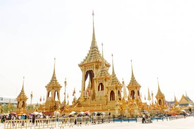 Bangkok, Tayland - 04 Kasım 2017; Güzel görünümü Royal krematoryum Hm geç Kral Bhumibol Adulyadej, 04 Kasım 2017 için