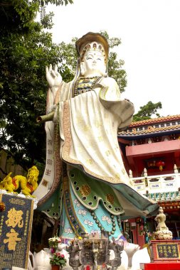 Kwun Yam (Guan Yin) tapınak Tin Hau Tapınağı yanında Repulse Bay 