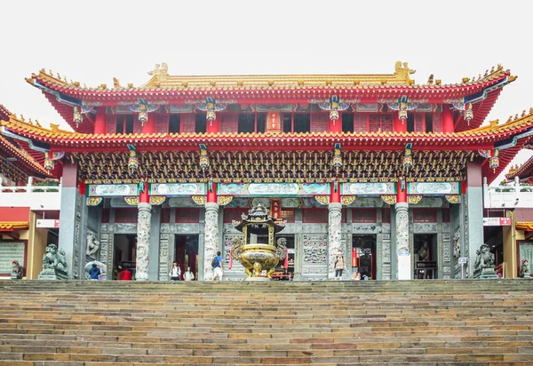 Architectuur in Wenwu Temple gelegen op Sun Moon Lake, Taiwan — Stockfoto