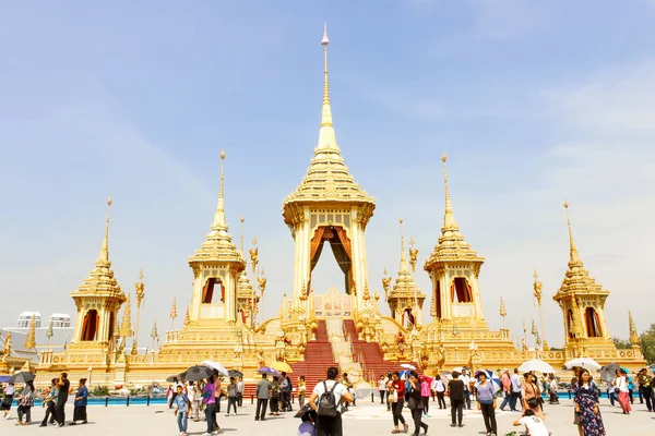Bangkok Tailandia Noviembre 2017 Hermosa Vista Oro Royal Crematorium Late —  Fotos de Stock